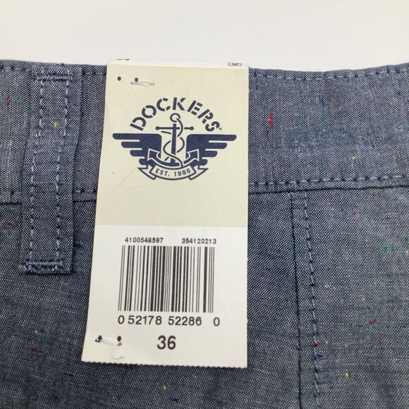 Dockers Mens Perfect Short Classic Fit Shorts Blue Size‎ 36 NWT - Picture 8 of 12